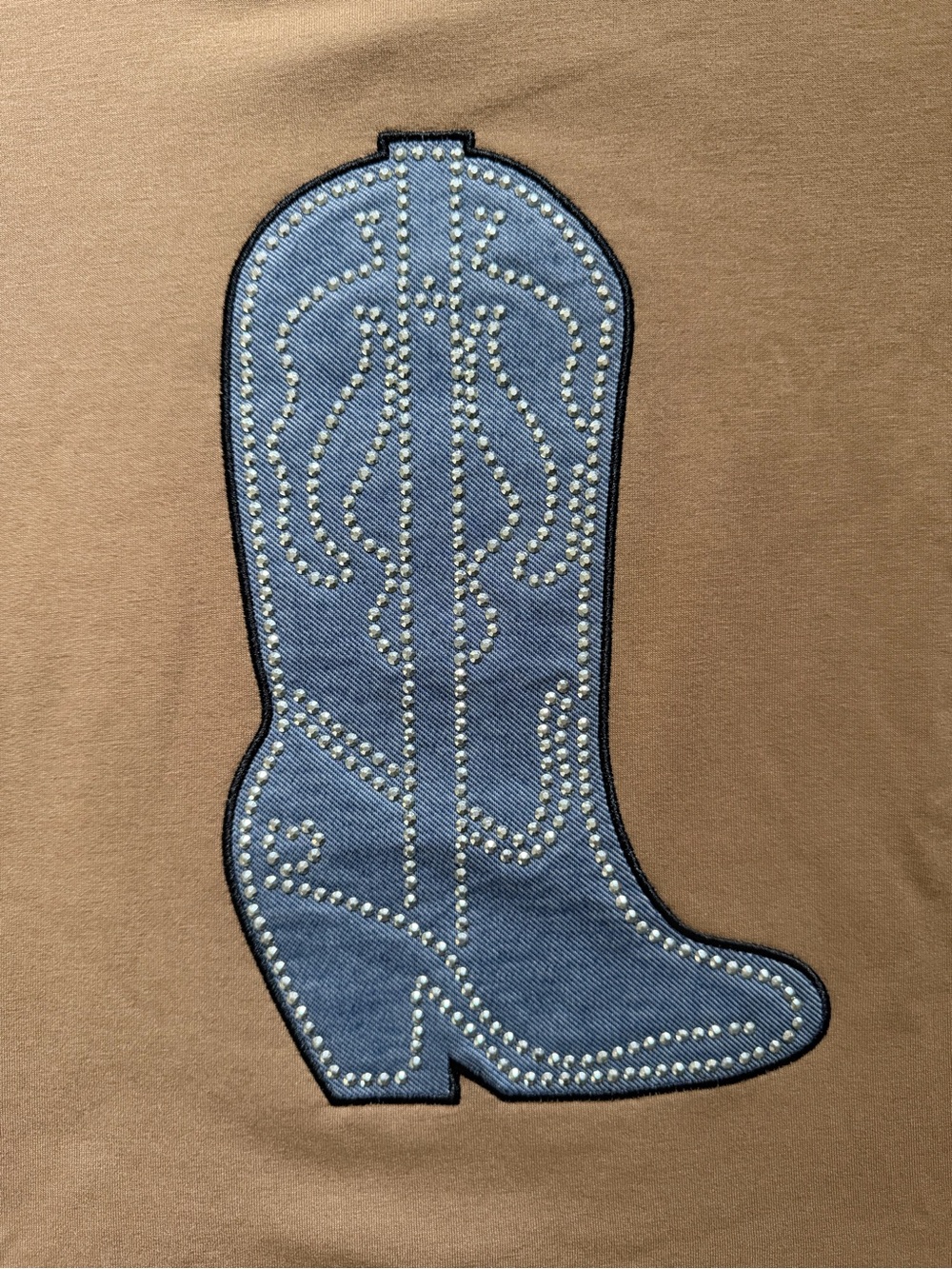 KISS & FLY Denim Boot Sweatshirt NWT - Picture 2 of 6